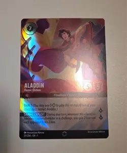 Disney Lorcana Foil Aladdin Heroic Outlaw #211/204 - Image 1