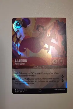 Disney Lorcana Foil Aladdin Heroic Outlaw #211/204 - Image 2