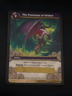 The Footsteps of Illidan ILLIDAN LOOT 1/3 Unscratched WOW TCG Card - Image 1