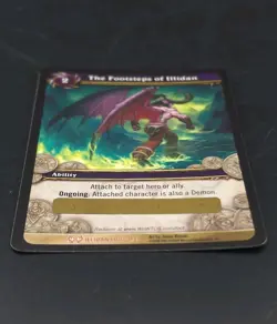 The Footsteps of Illidan ILLIDAN LOOT 1/3 Unscratched WOW TCG Card - Image 2
