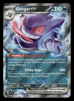 Gengar ex 104/162 Double Rare Temporal Forces Pokemon Card - Image 2