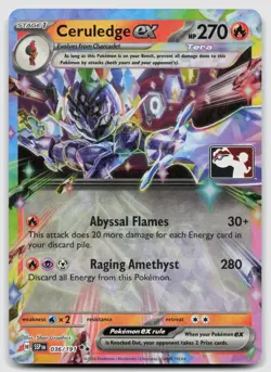 Ceruledge ex 036/191 Prize Pack Series Cards Holo Pokemon LP - Image 1