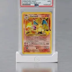 Pokemon Card PSA Slab Holder Stand Display - Custom White Graded Card Mount UK - Image 1