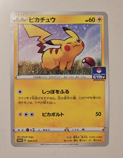 Pikachu 024/S-P SWSH Promo Holo JP Pokemon TCG Card HP60 Gym Promo - Image 1