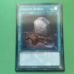1ST EDITION FOOLISH BURIAL SECRET RARE RA02-EN049 YUGIOH CARD - Image 1