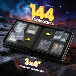 ProCase 4 Pocket Top Loader Binder, Holding 144 Cards in 4-pocket, Black - Image 2