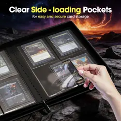 ProCase 4 Pocket Top Loader Binder, Holding 144 Cards in 4-pocket, Black - Image 5