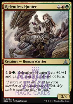 Relentless Hunter 4x FOIL OGW MTG Oath of the Gatewatch Uncommon MINT red green - Image 1