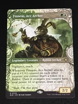 MTG Bloomburrow Finneas, Ace Archer Showcase 0330 Rare - Image 1