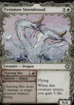 Twinmaw Stormbrood (Showcase) 320 Tarkir: Dragonstorm MTG NM - Image 1