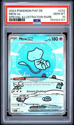MEW EX POKEMON PALDEAS SCHICKSALE SPECI4L ILL RARE 232/091 2024 DEUTSCH PSA 10 - Image 1