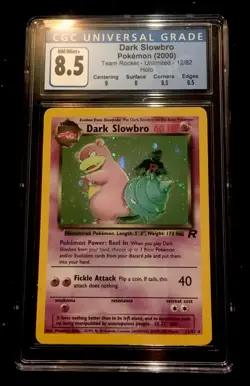 2000 POKEMON TEAM ROCKET DARK SLOWBRO #12 HOLO-CGC 8.5-NM/MINT+ NICE! - Image 1