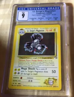 2000 POKEMON GYM HEROES LT. SURGE’S MAGNETON #8-CGC 9 MINT -FRESHLY GRADED! - Image 1