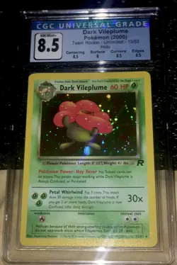 2000 POKEMON TEAM ROCKET DARK VILEPLUME #13 HOLO-CGC 8.5 NM/MINT+ JUST GRADED! - Image 1