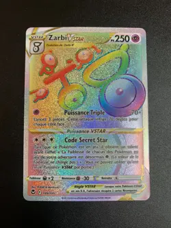 Carte Pokemon : Zarbi Vstar 199/195 Tempete Argentee Francaise NEUF - Image 1