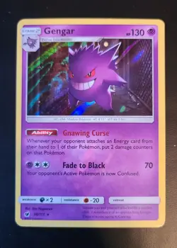 Pokemon TCG Sun And Moon Crimson Invasion Gengar Holo 38/111 Nm - Image 1