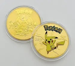 Pokemon Pikachu Collectible Coin Gold Style Metal Medallion Anime Classic Gift - Image 5