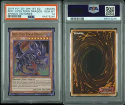 PSA 10 2016 Yugioh Red Eyes Toon Dragon SHVI-EN036 1st Edition - Image 3