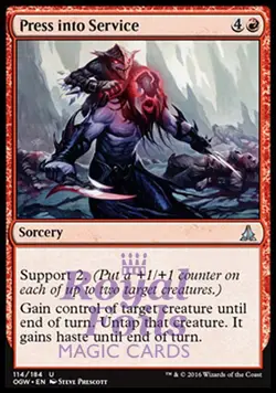 Press into Service 4x FOIL OGW MTG Oath of the Gatewatch Uncommon MINT red - Image 1