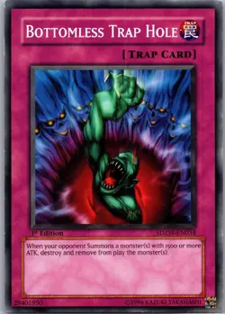 Bottomless Trap Hole - SDZW-EN034 1st Edition -LP - YuGiOh - Image 1