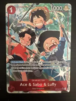 Ace Sabo & Luffy Super Rare Alternate Art OP13-007 One Piece - Image 1