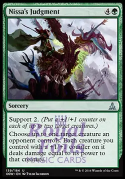 Nissa's Judgment 4x FOIL OGW MTG Oath of the Gatewatch Uncommon MINT green - Image 1
