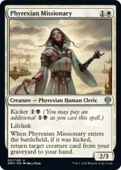 Phyrexian Missionary -Foil Light Play MTG Dominaria United - Image 1