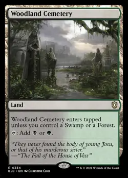 1 x Woodland Cemetery - Commander: Bloomburrow - NM-Mint - MTG - Image 1