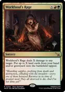 1 x Worldsoul's Rage - Promo Pack - Murders at Karlov Manor - NM-Mint - MTG - Image 1