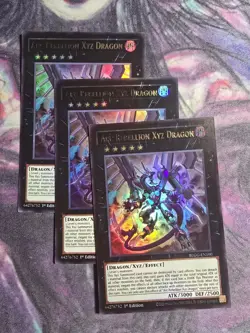 YUGIOH x3 BLGG-EN100 ARC REBELLION XYZ DRAGON - ULTRA RARE 1st EDITION - Image 1