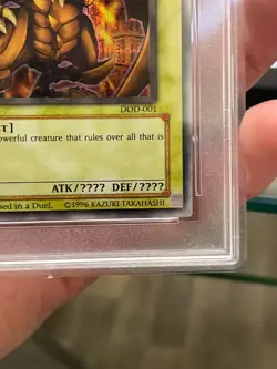 The Winged Dragon of Ra - DOD-001 - Secret Rare - Promo - PSA 9 - Mint - Image 4