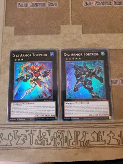 YUGIOH XYZ ARMOR FORTRESS + XYZ ARMOR TORPEDO AGOV SUPER 1ST ED NM - Image 1