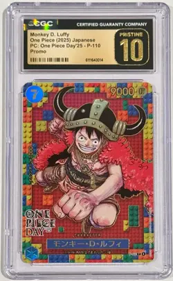 2025 One Piece Monkey D. Luffy #P-110 One Piece Day Promo CGC 10 Pristine - Image 1