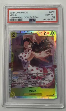 One Piece EB01-052 SR Viola - English - Memorial Collection - PSA 10 - Image 1