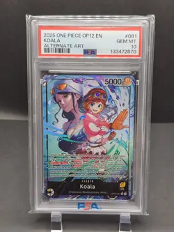 One Piece Op12 English Koala Alternate Art Psa 10 - Image 1