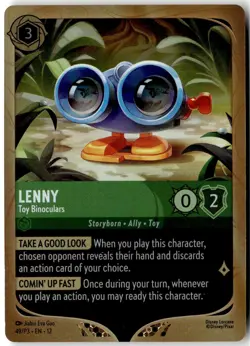 Disney Lorcana TCG Lenny Toy Binoculars 49/P3 Foil Promo - Image 1