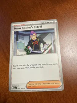 Team Rocket’s Petrel 176/182 Destined Rivals Regular Pokemon TCG Card - Image 1