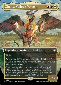 1 x Zinnia, Valley's Voice - Borderless - Commander: Bloomburrow - NM-Mint - MTG - Image 1