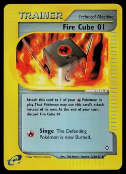 Pokemon Card - Fire Cube Aquapolis 122 Reverse Holo Uncommon - Image 1