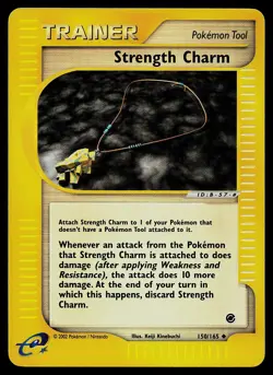 Pokemon Card - Strength Charm Expedition Base Set 150/165 Reverse Holo Uncommon - Image 1