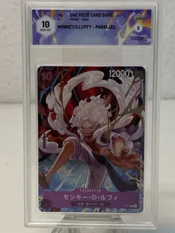 P-041 P Bandai Graded card One Piece Monkey D. Luffy Carta parallela - Graad 10 - Image 1