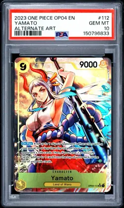 Yamato SR Alt Art OP04-112 Kingdoms Of Intrigue One Piece TCG Card English PSA10 - Image 1