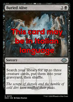 MTG BURIED ALIVE FOIL EXC - SEPOLTO VIVO 273 - MH3 - MAGIC - Image 1