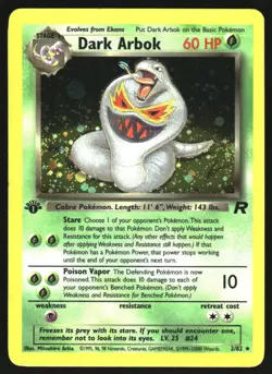 2000 Pokemon Team Rocket First Edition #2/82 Dark Arbok Holo - Image 1