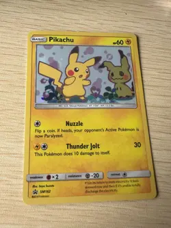 Pokemon 2019 Sun & Moon Pikachu Promo Holo #SM162 - Image 1