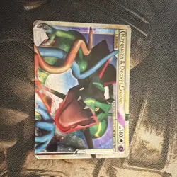 The Pokemon Rayquaza & Deoxys LEGEND (Top) 89/90 Undaunted Holo ENG 2010 Damaged - Image 3