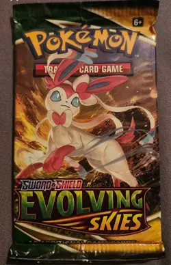 Nintendo Pokemon TCG Sword & Shield Evolving Skies Booster Pack 820650808777 - Image 1
