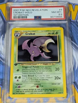 Crobat 4/64 1st Edition Holo Rare Neo Revelation Pokemon Tcg PSA 8.5 NM-MT+ - Image 2