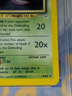 Crobat 4/64 1st Edition Holo Rare Neo Revelation Pokemon Tcg PSA 8.5 NM-MT+ - Image 4