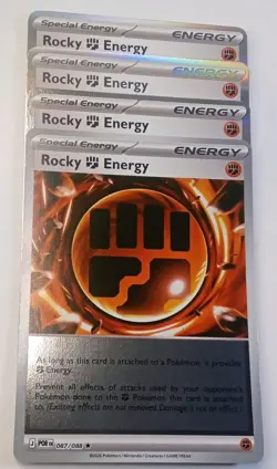 [4x Playset] Rocky Fighting Energy 087/088 ME3: Perfect Order POKEMON TCG HOLO - Image 1